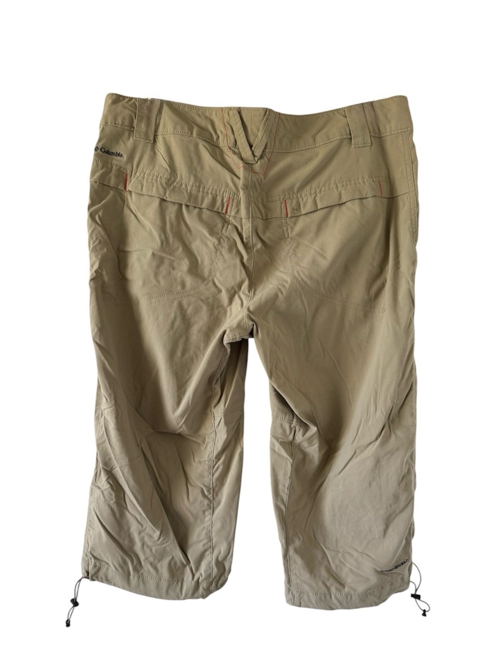 Columbia Women's Tan Capris with Red Zip Accent - Picture 2 of 6